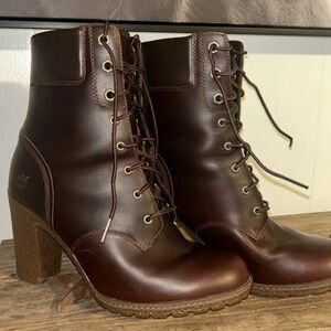 Timberland Women's Dark Brown Lace-Up Boots